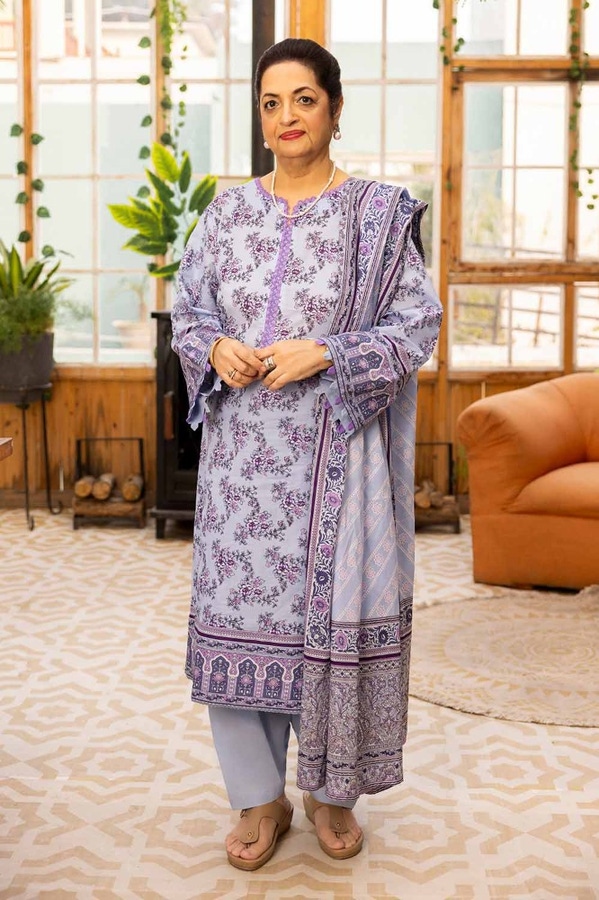 UAE -3PC Printed Lawn Unstitched Suit CL-42079 B