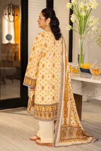 UAE -3PC Printed Lawn Unstitched Suit CL-42080 B