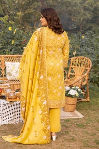 UAE -3PC Embroidered Printed Lawn Unstitched Suit CL-42081