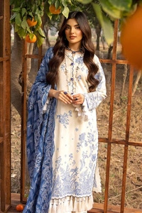 UAE -3PC Printed Embroidered Lawn Unstitched Suit CL-42087