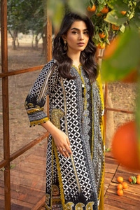 UAE -3PC Printed Embroidered Lawn Unstitched Suit CL-42089