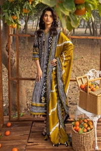 UAE -3PC Printed Embroidered Lawn Unstitched Suit CL-42089