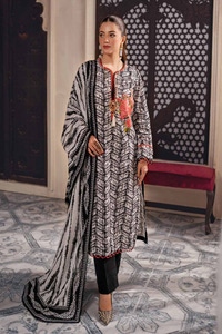 UAE -3PC Printed Embroidered Lawn Unstitched Suit CL-42093