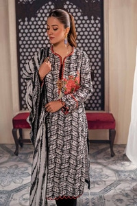 UAE -3PC Printed Embroidered Lawn Unstitched Suit CL-42093