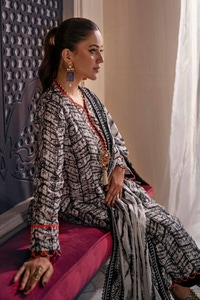 UAE -3PC Printed Embroidered Lawn Unstitched Suit CL-42093