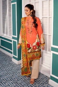 UAE -3PC Printed Lawn Unstitched Suit CL-42098