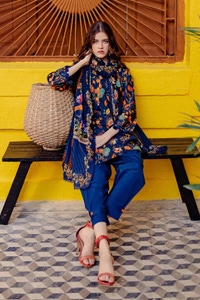 UAE -3PC Printed Lawn Unstitched Suit CL-42101 A