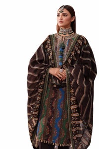 UAE -3PC Unstitched Embroidered Printed Suit with Embroidered Printed Lawn Dupatta CL-42107