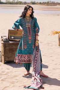 UAE -3PC Unstitched Printed Lawn Suit CL-42115