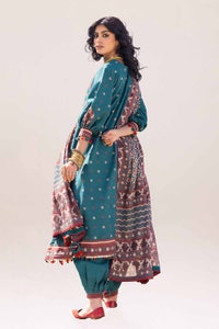 UAE -3PC Unstitched Printed Lawn Suit CL-42115