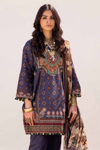 UAE -3PC Unstitched Printed Lawn Suit CL-42118
