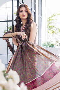 UAE -3PC Printed Lawn Unstitched Suit CL-42123 A