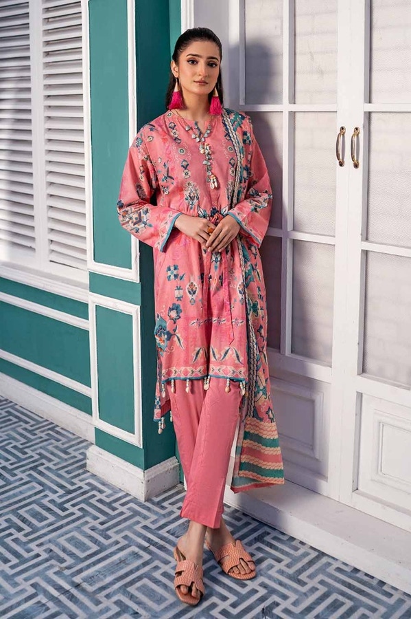 UAE -3PC Printed Lawn Unstitched Suit CL-42124