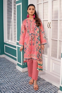 UAE -3PC Printed Lawn Unstitched Suit CL-42124