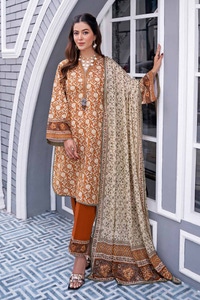 UAE -3PC Printed Lawn Unstitched Suit CL-42132 A
