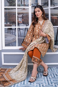 UAE -3PC Printed Lawn Unstitched Suit CL-42132 A