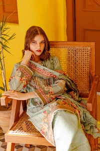 UAE -3PC Printed Lawn Unstitched Suit CL-42133