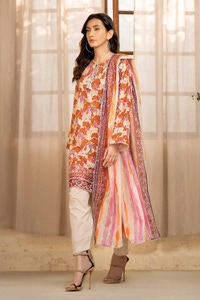UAE -3PC Printed Embroidered Lawn Unstitched Suit CL-42134