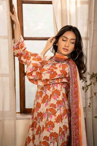 UAE -3PC Printed Embroidered Lawn Unstitched Suit CL-42134