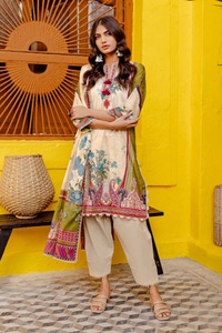 UAE -3PC Printed Lawn Unstitched Suit CL-42137