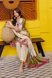 UAE -3PC Printed Lawn Unstitched Suit CL-42137