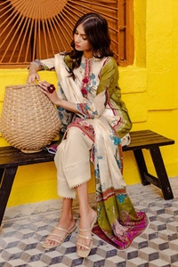 UAE -3PC Printed Lawn Unstitched Suit CL-42137
