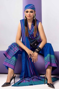 UAE -3PC Unstitched Printed Lawn Suit CL-42150