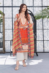UAE -3PC Printed Lawn Unstitched Suit CL-42167 A