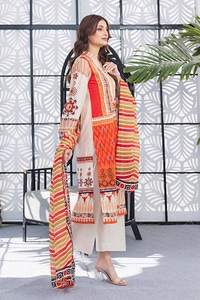 UAE -3PC Printed Lawn Unstitched Suit CL-42167 A