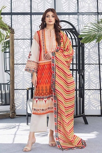 UAE -3PC Printed Lawn Unstitched Suit CL-42167 A