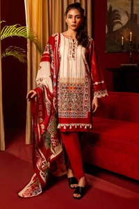 UAE -3 Piece Printed Lawn Unstitched Suit CL-42177