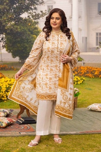 UAE -3PC Printed Lawn Unstitched Suit CL-42193 A