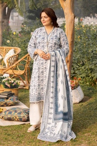 UAE -3PC Printed Lawn Unstitched Suit CL-42193 B