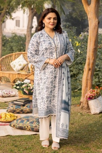 UAE -3PC Printed Lawn Unstitched Suit CL-42193 B