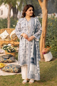UAE -3PC Printed Lawn Unstitched Suit CL-42193 B
