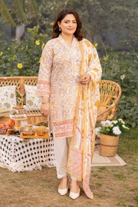 UAE -3PC Printed Lawn Unstitched Suit CL-42195 B