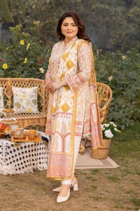 UAE -3PC Printed Lawn Unstitched Suit CL-42195 B