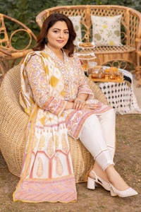 UAE -3PC Printed Lawn Unstitched Suit CL-42195 B