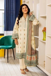 UAE -3PC Printed Lawn Unstitched Suit CL-42196 B