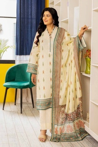 UAE -3PC Printed Lawn Unstitched Suit CL-42196 B