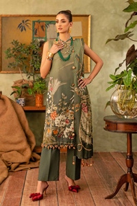 UAE -3PC Printed Lawn Unstitched Suit CL-42199
