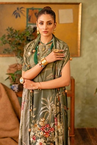 UAE -3PC Printed Lawn Unstitched Suit CL-42199