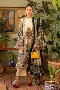 UAE -3PC Printed Lawn Unstitched Suit CL-42202