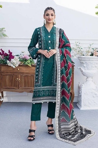 UAE -3PC Printed Lawn Unstitched Suit CL-42204 A