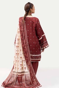 UAE -3PC Unstitched Printed Lawn Suit CL-42206