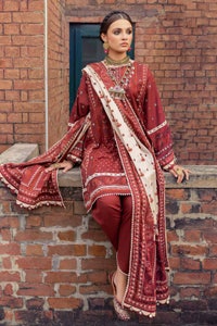 UAE -3PC Unstitched Printed Lawn Suit CL-42206
