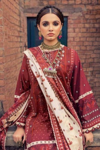 UAE -3PC Unstitched Printed Lawn Suit CL-42206