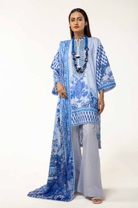 UAE -3PC Unstitched Printed Embroidered Lawn Suit CL-42209