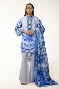UAE -3PC Unstitched Printed Embroidered Lawn Suit CL-42209