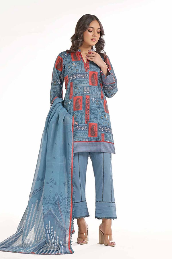 UAE -3 Piece Unstitched Printed Lawn Suit CL-42249